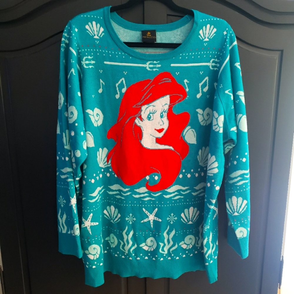 Disney's The Little Mermaid Fair Isle Sweater Sz 3x
